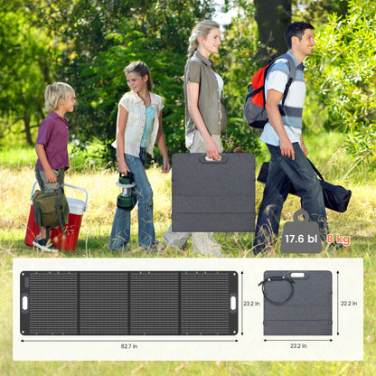 200W ETFE Flexible Foldable Solar Panel 100W Camping Portable Folding Solar Panel Kit High Efficience Travel&Phone&Boat&RV 20.5V Wild Frontier Gear LLC