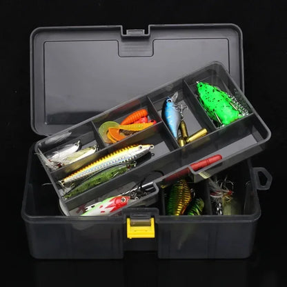Double Layer Lure Tackle Box Removable Plastic Fishing Tackle Box Fake Bait Hook Fishings Gear Tool Multifunctional Storage Box
