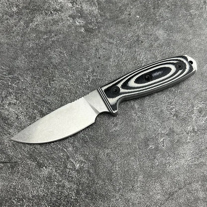 Straight Knife Blade S35VN Steel with A Stone-washed Edge G10 Outdoor Camping Hunting Hiking Survival Portable Multitools Knives