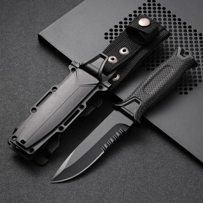 high-quality Stainless Steel Tactical Knife, Wilderness Survival Knife, Portable Self-Defense Straight Knife Set