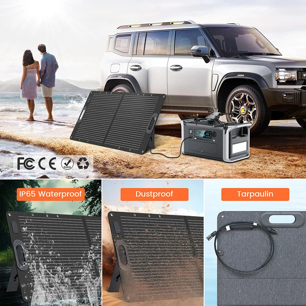 CTOLITY Foldable 100W Solar Panel 18V USB Type-C XT60 Portable Solar Charging Panel High Efficiency Solar Panels for Camping﻿ ﻿ Wild Frontier Gear LLC