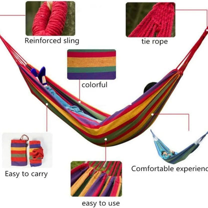 Premium Garden Hammock Portable Carry Bag Outdoor Camping Hanging Travel Swing Wild Frontier Gear LLC