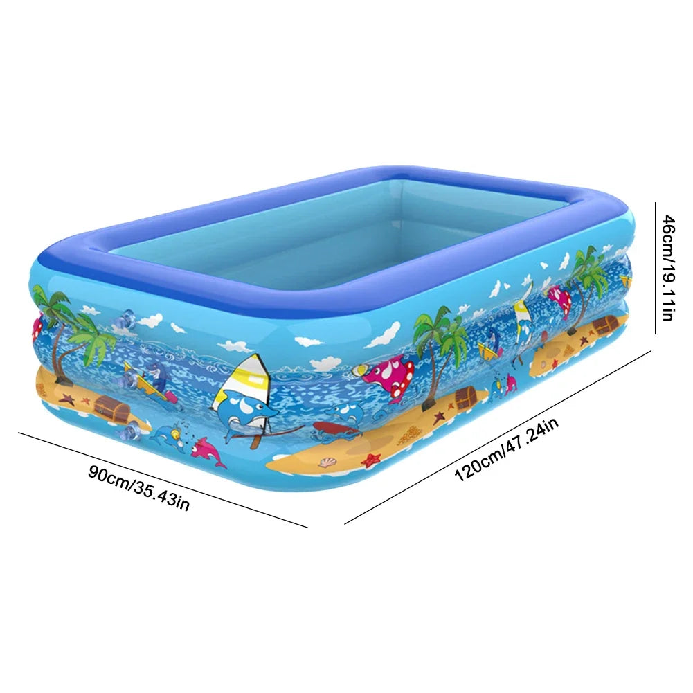 Inflatable Swimming Pool Large Family Pools Rectangle Framed Children Swimming Pool Summer Outdoor Kids Baby Bathtub Toys Wild Frontier Gear LLC