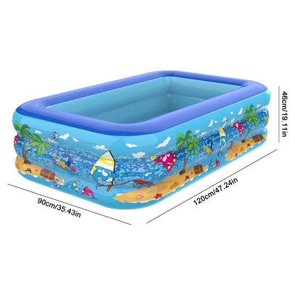 Inflatable Swimming Pool Large Family Pools Rectangle Framed Children Swimming Pool Summer Outdoor Kids Baby Bathtub Toys Wild Frontier Gear LLC