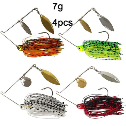 Eupheng Premium Spinner Bait Fishing Lures | Versatile Weight Options & 3D Fish Head Designs for Bass and Pike Fishing - Wild Frontier Gear LLC