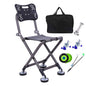 Portable Four-leg Fishing Chair Folding Fish Chair 180 Degree Adjustable Backrest Recliner Aluminum Alloy Camping Chair Stool - Wild Frontier Gear LLC
