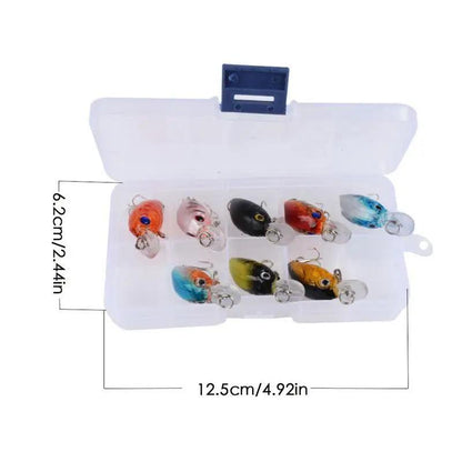 8-Piece Saltwater Crank Bait Set - Realistic Slow Sinking Fishing Lures for Freshwater and Saltwater Adventures - Wild Frontier Gear LLC