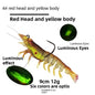 1Pcs Lifelike Artificial Luminescent Shrimp Fishing Lure Fishing Luminous Lures Fishing Bait Hooks 9cm 12g Shrimp Fake Bait