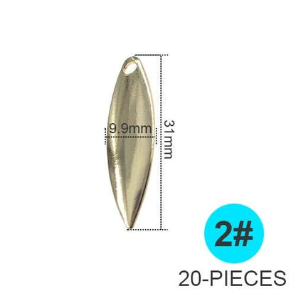 Set of 10 Willowleaf Blades Fishing Lure Accessories with Ball Bearing Swivels for Spinnerbaits and Buzzbaits - Wild Frontier Gear LLC