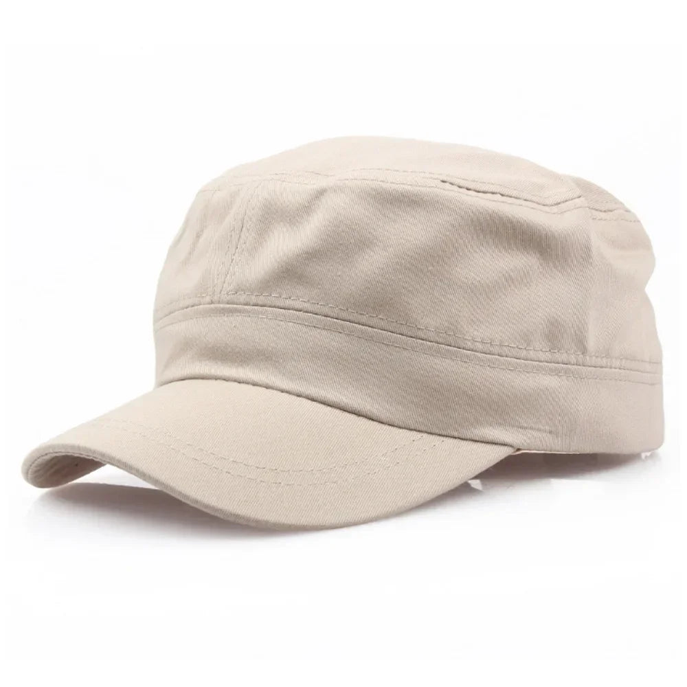 Solid Color Adjustable Military Hat Unisex Retro Plain Cotton Baseball Cap Fashion Casual Outdoor Breathable Hiking Hunting Hat