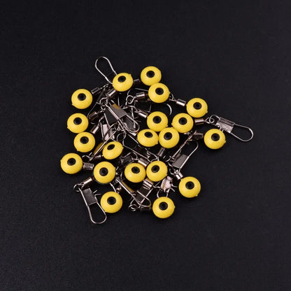 20pc Fishing Line Hook Swivels Shank Clip Connector Interlock Snap Sea Space Beans Lure Fishing Hooks Connector  Pesca Tackle