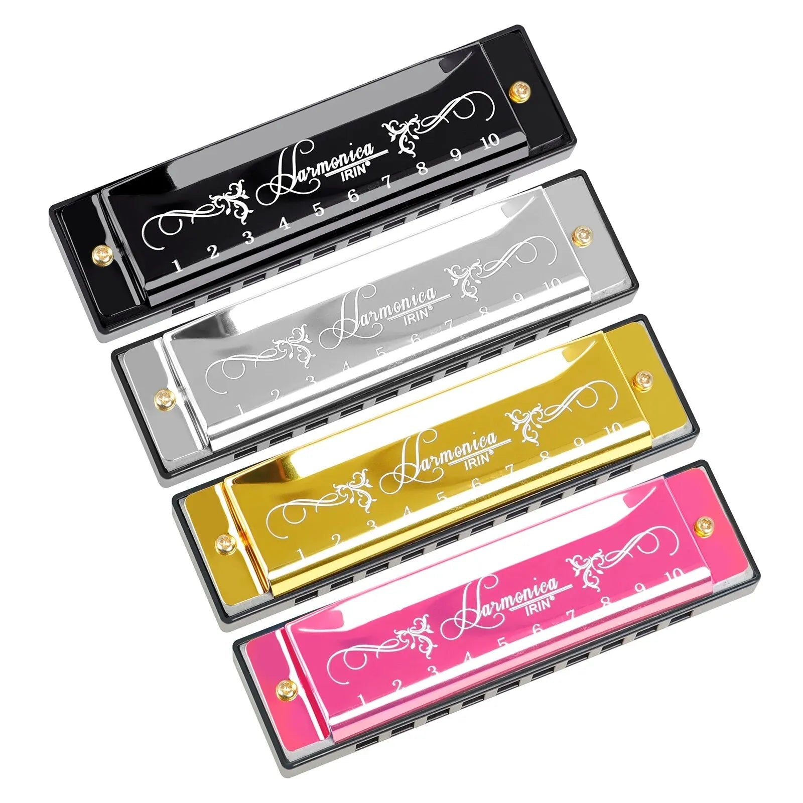 IRIN 10 Hole 20 Tone Harmonica Colorful C Key Harmonica Woodwind Instrument Suitable for Beginners Teaching Playing Gift Wild Frontier Gear LLC