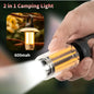 Camping Atmosphere Light Warm White Dual-Light Flashlight USB Rechargeable Outdoor Portable Torch Tent Light for Climbing Hiking