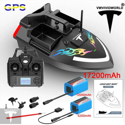 VWVIVIDWORLD Brand,High Quality,2024 New,Dual Battery,Long Battery Life,Large Capacity,RC Bait Boat,Remote Control Bait Boat