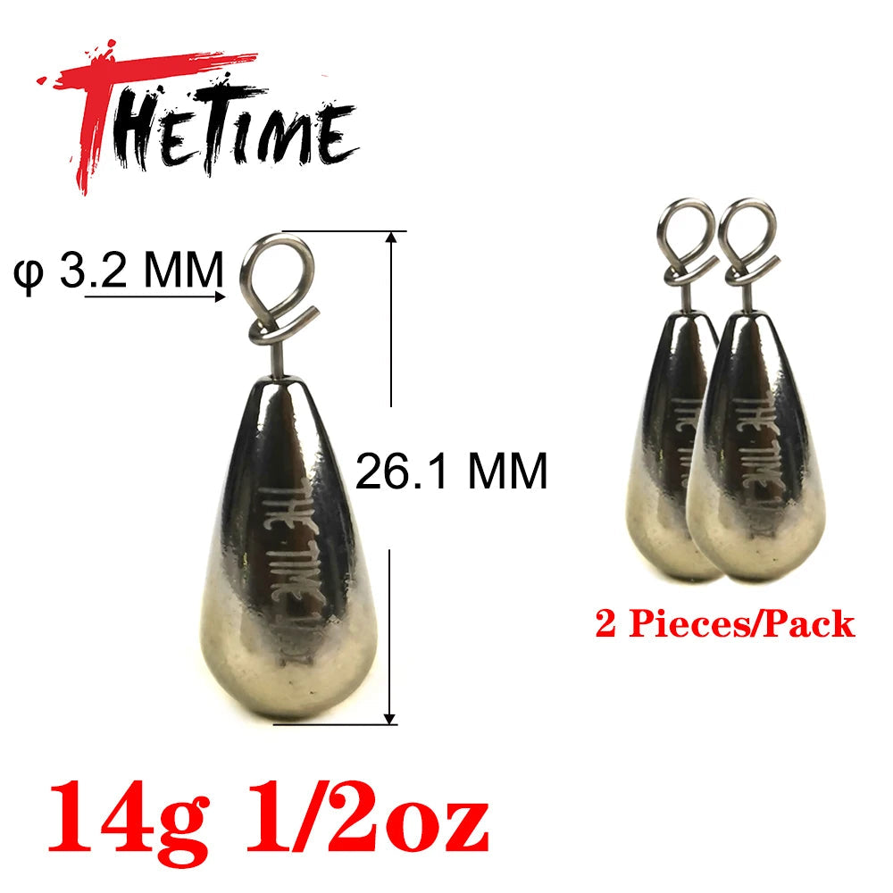THETIME 1.8-21g Drop Shot Tungsten Sinker Weights Soft Lure Free Rig Hook Connector line Sinkers For Bass Fishing Accessories Wild Frontier Gear LLC