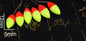 120pcs (20packs)/lot Oval Fishing Float Seven Star Bobber Beans Rig Making Floating Beans Red/Yellow/Mix Beads Carp Fishing J494 Wild Frontier Gear LLC