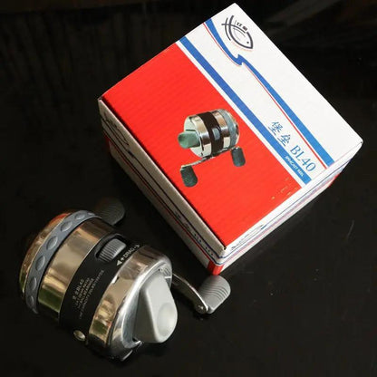 Heavy-Duty Metal Spincast Fishing Reel with 7# Nylon Line for Outdoor Adventures - BL40 Model - Wild Frontier Gear LLC