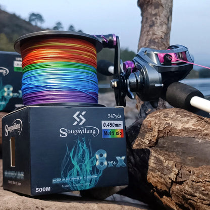 Sougayilang New 9 Strands PE Fishing Line Raid Fishing Line 300M 500M 1000M Multifilament Fishing Wire Carp Fishing Line Tool