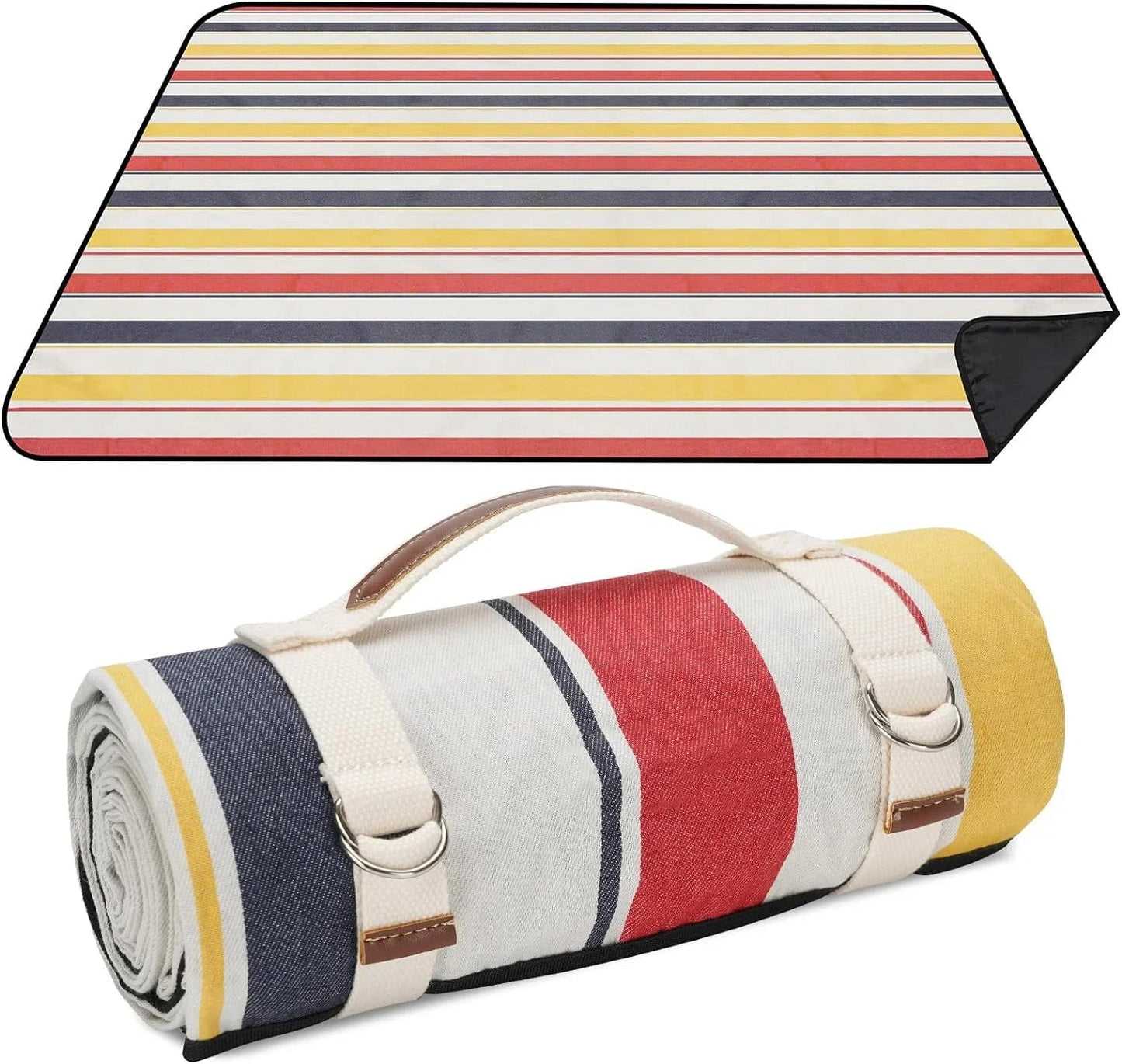 Picnic Blanket Waterproof, Beach Portable with Carry Strap Outdoor Camping Party, Large Foldable Sand Proof for Wet Grass Hiking Wild Frontier Gear LLC