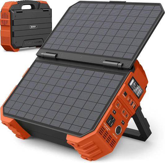 wey Portable Power Station 1000W With Built-In Solar Panel, 614Wh/192000Mah Lifepo4 Battery Pack, Solar Generator With Wild Frontier Gear LLC