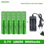 18650 Battery Rechargeable Battery 3.7V 18650 9800mAh Capacity Li-ion Rechargeable Battery For Flashlight Torch Battery+Charger Wild Frontier Gear LLC