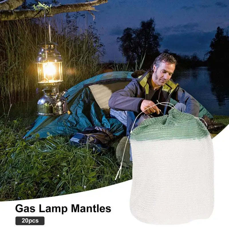 Propane Lantern Mantles Outdoor Propane Lanterns Mantles 20Pcs Outdoor Camping Lights U-shape Light Mantle Camping Lantern Wild Frontier Gear LLC