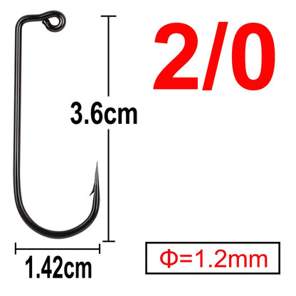 500 pcs 90 Degree Jig Fly Tying Strong Wire Saltwater Freshwater Fish Hook Aberdeen jig fishing size 6 4 2 1 1/0 to 4/0#