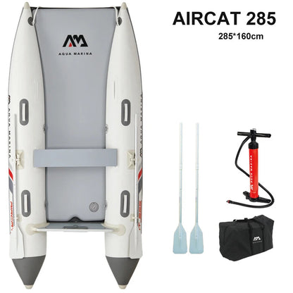 AQUA MARINA inflatable boat AIRCAT double tube drop stitch floor catamaran dinghy raft fishing boat water sport Wild Frontier Gear LLC