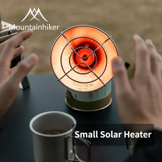 MOUNTAINHIKER Portable Mini Sun Gas Heating Stove Solar Heater Outdoor Camping Heater Oven Mini Gas Small Sun Warmer Butane Wild Frontier Gear LLC