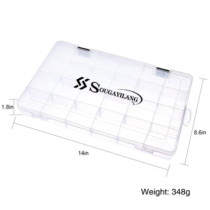 Sougayilang Lure Case Plastic Fishing Bait Jig Lure Fishing Hooks Storage Box High Strength Fishing Tackle Accessory Boxes