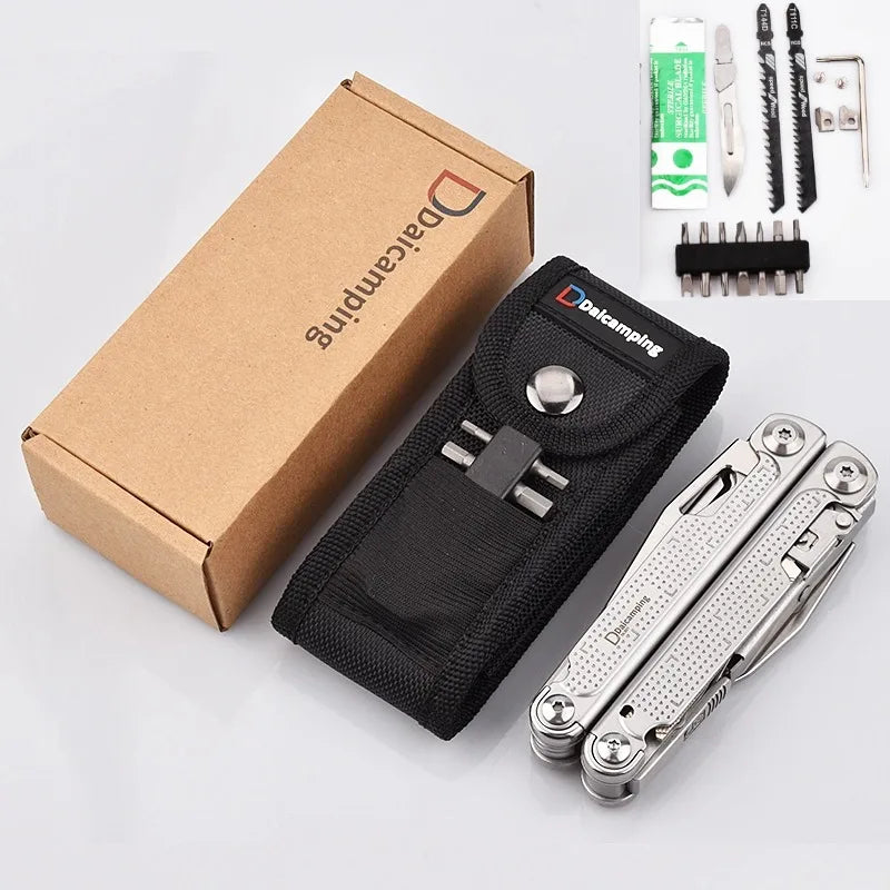 Daicamping DL302 Multitools Folding Knife Scissor Cutter EDC Multi-tools Survival Gear Manual Multifunctional Multi Tool Plier Wild Frontier Gear LLC