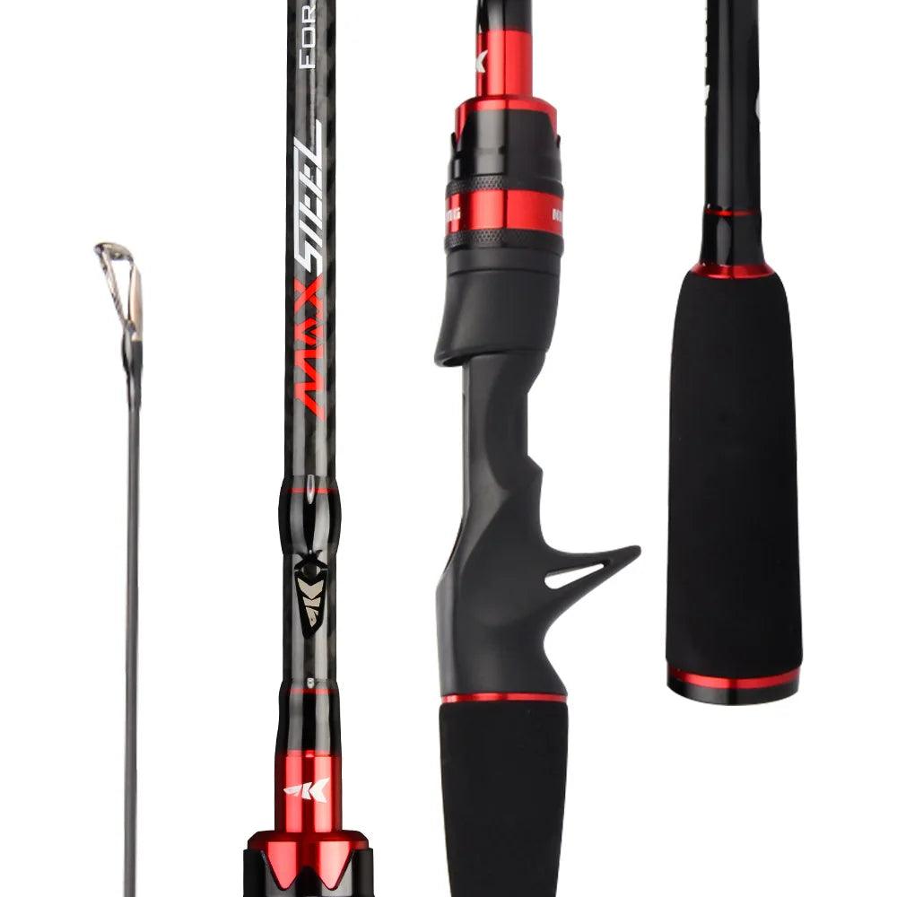 KastKing Max Steel Rod Carbon Spinning Casting Fishing Rod with 1.80m 2.13m 2.28m 2.4m Baitcasting Rod for Bass Pike Fishing - Wild Frontier Gear LLC