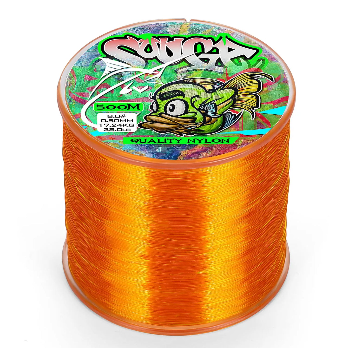 Sougayilang 500m Nylon Fishing Line Japanese Super Strong Monofilament Main Line Fishing Cord for Saltwater/Freshwater Fishing
