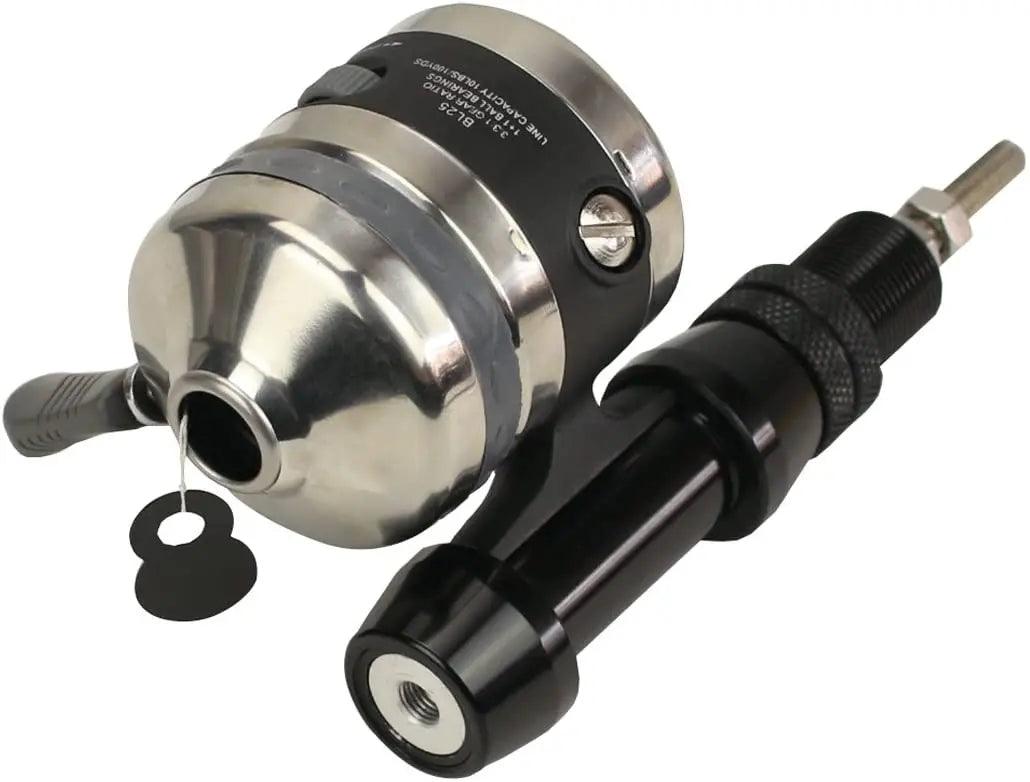 Bowfishing Spincast Reel with Adjustable Fishing Reel Seat for Right and Left Hand Use on Compound Bows - Wild Frontier Gear LLC