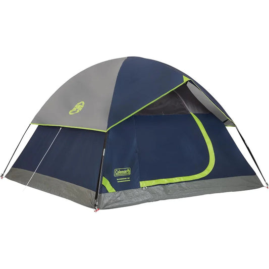 Coleman Sundome Tent with Rainfly, Weatherproof Tent Sets Up in 10 Mins PFAS-Free 4 Person(Navy Blue) Wild Frontier Gear LLC