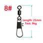 50pcs Fishing Swivels Interlock Snap Pin Ball Bearing Swivel Rolling Solid Rings Connector