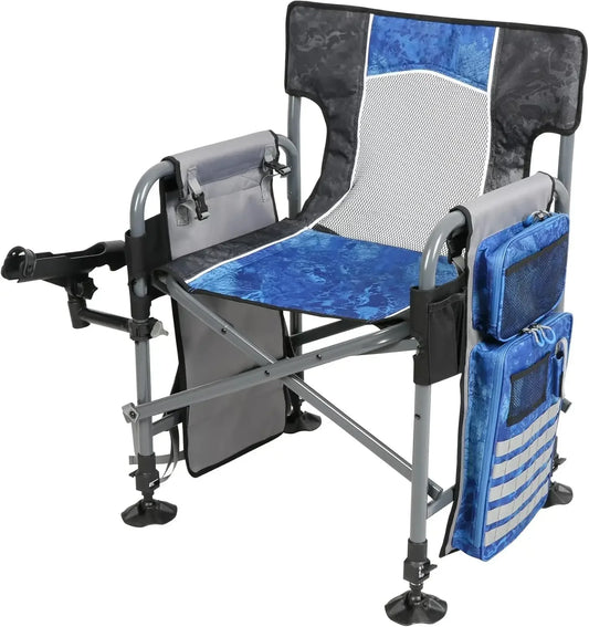 Director Fishing Chair, Blue, Adult - Wild Frontier Gear LLC