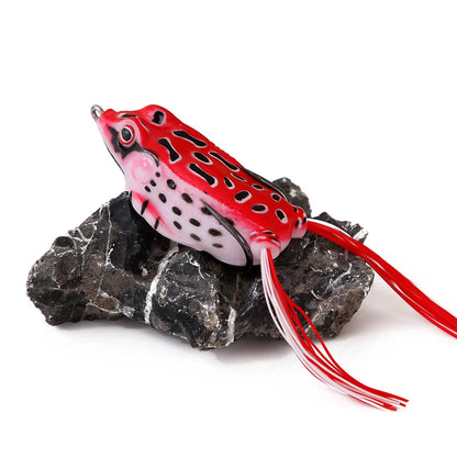 1 Pcs 5G 8.5G 13G 17.5G Frog Lure Soft Tube Bait Plastic Fishing Lure with Fishing Hooks Top Water Ray Frog Artificial 3D Eyes