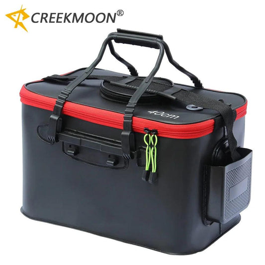 Portable EVA Thicken Waterproof Zipper Fishing Box Portable Folding Bag for Live Fish Bucket, Fishing Tackle with Shoulder Strap - Wild Frontier Gear LLC