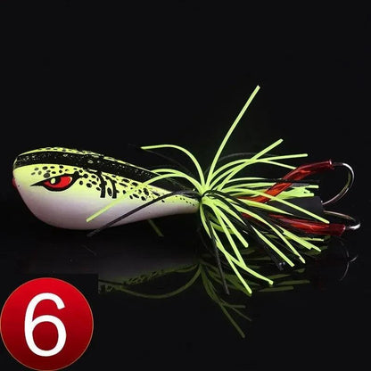 FLYSAND Floating Frog Fishing Lures 9g - Weedless Design with Double Sharp Hooks for Predator Fish - Wild Frontier Gear LLC