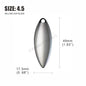 Countbass 50pcs Nickel-Plated Steel Willow Spinner Blades for DIY Fishing Lures - Smooth Finish, Perfect for Tackle Craft - Wild Frontier Gear LLC