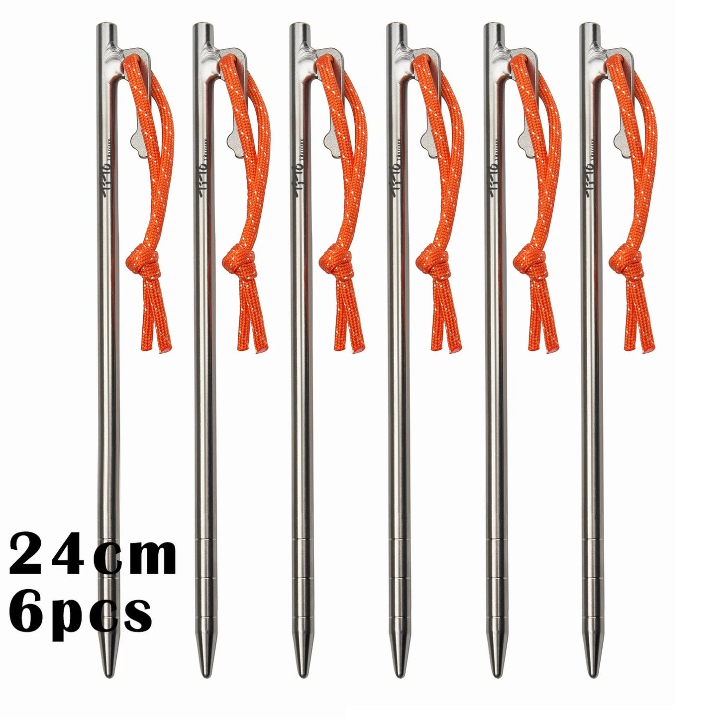 TiTo Titanium Alloy Tent Pegs Outdoor Camping Tent Nail Anti-bending Heavy Duty Canopy Titanium Tent Stake 20/24/30/35/40cm Wild Frontier Gear LLC