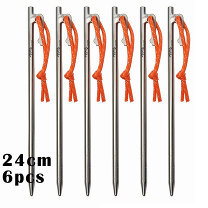 TiTo Titanium Alloy Tent Pegs Outdoor Camping Tent Nail Anti-bending Heavy Duty Canopy Titanium Tent Stake 20/24/30/35/40cm Wild Frontier Gear LLC