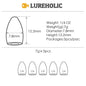 Lureholic Texas  Tungsten Sinkers Flipping Worm 1/16-2 OZ Bullet Weights Columnar 3.5-56g Bass Fishing Lures Accessories Wild Frontier Gear LLC