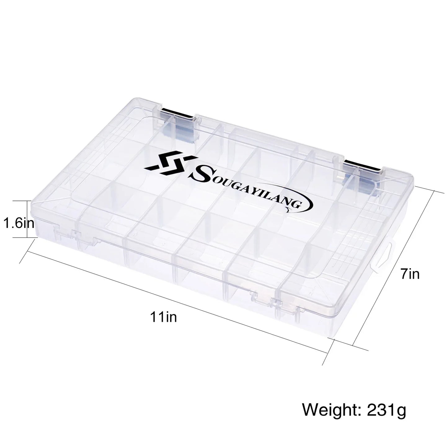Sougayilang Lure Case Plastic Fishing Bait Jig Lure Fishing Hooks Storage Box High Strength Fishing Tackle Accessory Boxes