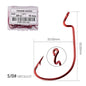 10pcs/ Box Fishing hook Offset 8# - 5/0# crank hook for soft worm bait fishhook crankbait fishing tackle accessories pesca hooks