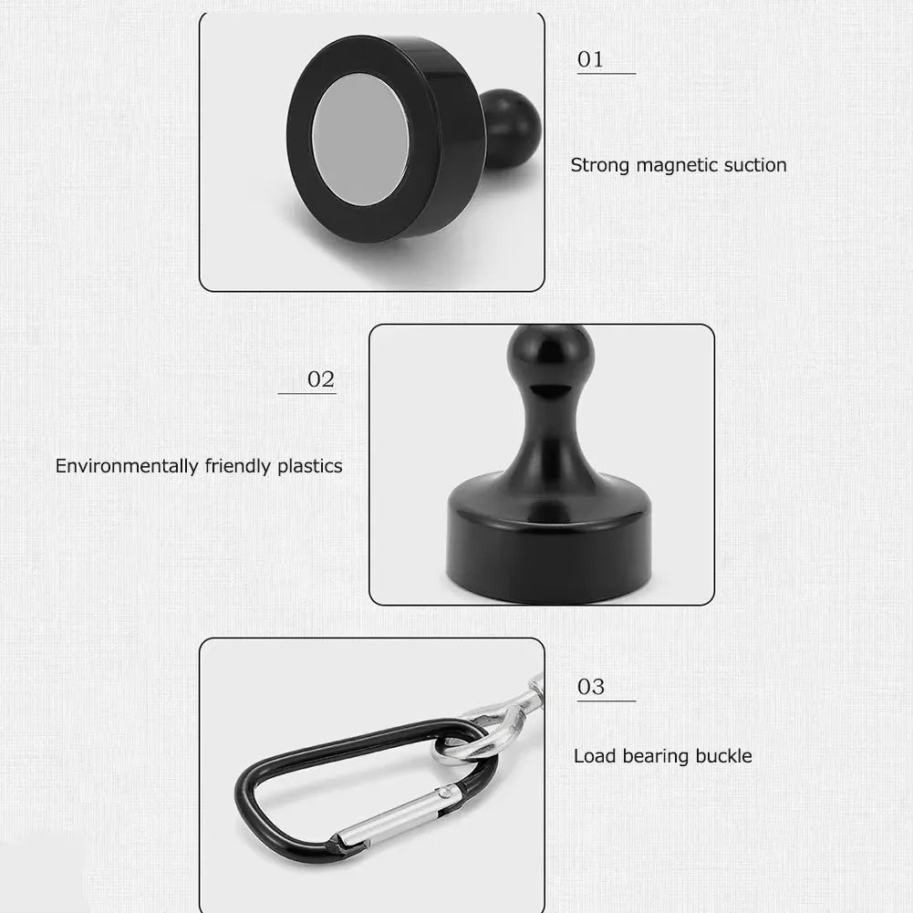 1-4Pcs Camping Magnetic Hooks Heavy Duty Magnet Hanger - Wild Frontier Gear LLC