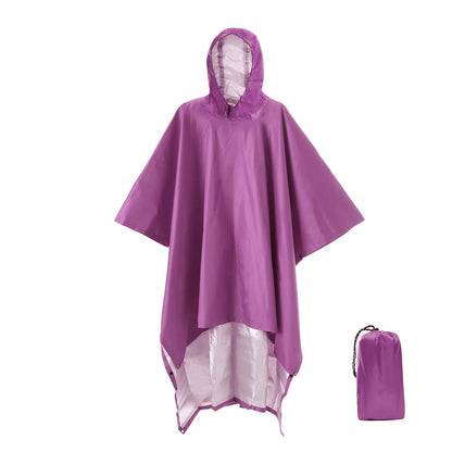 3 In 1 Outdoor Military Waterproof Raincoat Rain Coat Men Raincoat Women Awning From The Rain Motorcycle Rain Poncho Picnic Mat