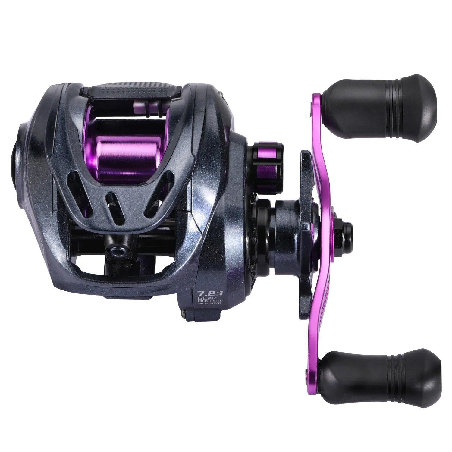 Sougayilang Purple Baitcasting Fishing Reel 7.2:1 High Speed - Wild Frontier Gear LLC