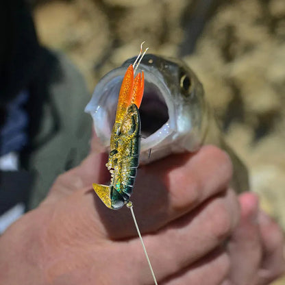 3pcs Soft Fishing Lure Crawfish Artificial Bait Shrimp Lobster Claw Fake Lure For Bass Trout Catfish Salmon Swimbait 8cm/14g Wild Frontier Gear LLC